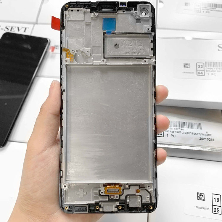 A21S LCD lcd với khung cho  A21S Bộ dịch vụ mới gốc LCDS  A217 Màn hình hiển thị điện thoại di động Pantalla
