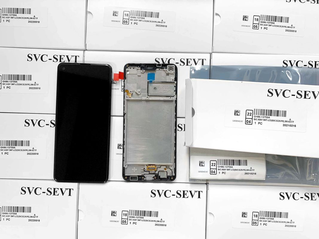 A21S LCD lcd với khung cho  A21S Bộ dịch vụ mới gốc LCDS  A217 Màn hình hiển thị điện thoại di động Pantalla