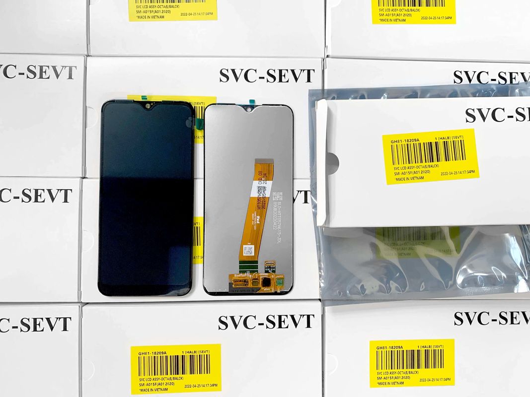 A01 LCD lcd Cho  A01 bán buôn màn hình điện thoại di động gốc Pantalla  A105 Service Pack LCDS Touch