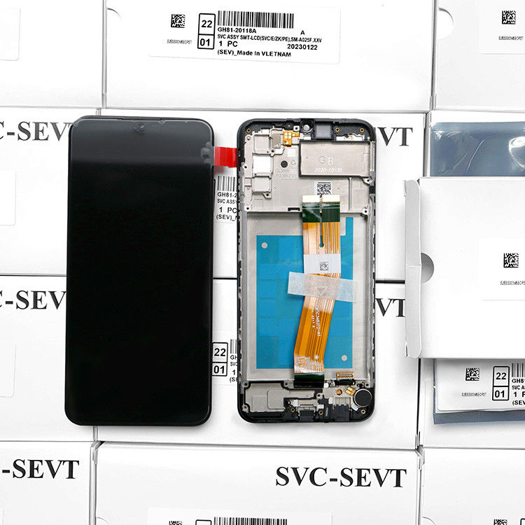 Đồ LCD A02S bán buôn với khung cho  A02S Tấm hiển thị màn hình cảm ứng nhà máy  A025 Service Pack LCDS Pantall