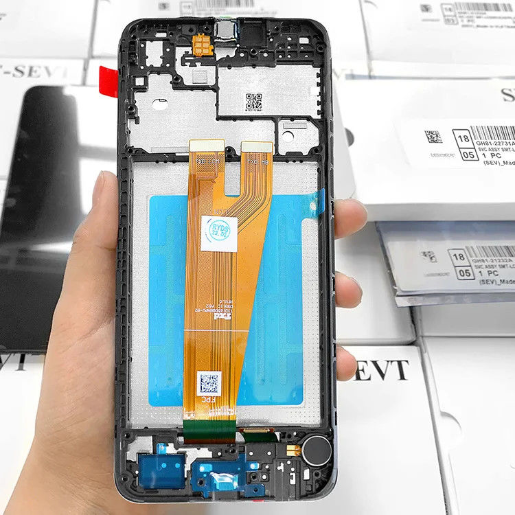 A045 Màn hình màn hình LCD với khung cho  a045 Điện thoại di động cảm ứng Pantalla  A04 gói dịch vụ gốc LCDS