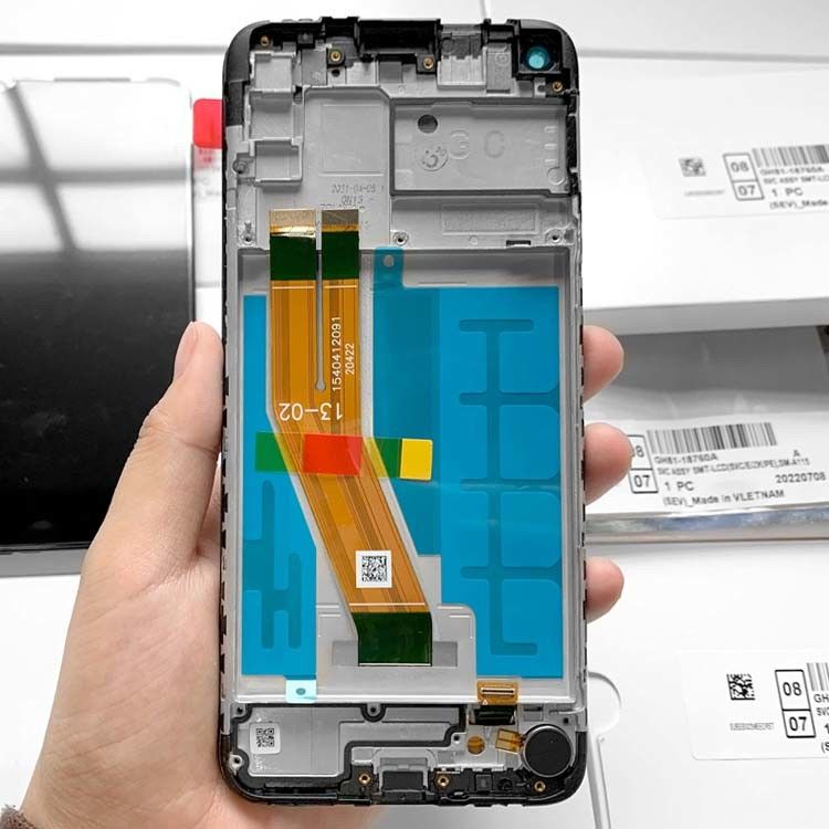 A11 màn hình LCD Pantalla với khung cho  A11 Original New Mobile Screen  A115 Service Pack màn hình LCDS