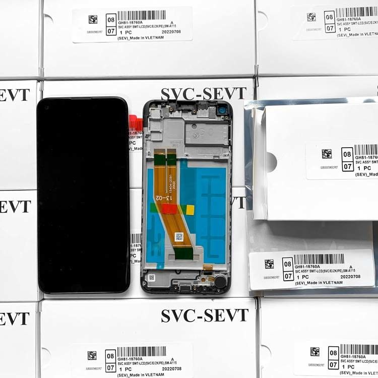 A11 màn hình LCD Pantalla với khung cho  A11 Original New Mobile Screen  A115 Service Pack màn hình LCDS