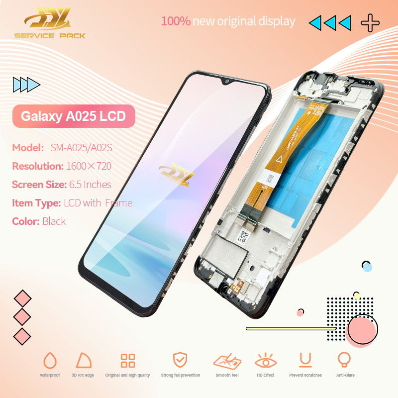100% được kiểm tra QC A02S LCD thay thế Anti Static Bag Pack Black Mobile LCD Display